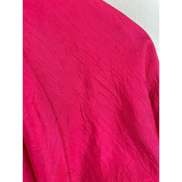 Vintage Lavon Hot Pink Lined Windbreaker Track Jacket Womens Size Small - Picture 9 of 13